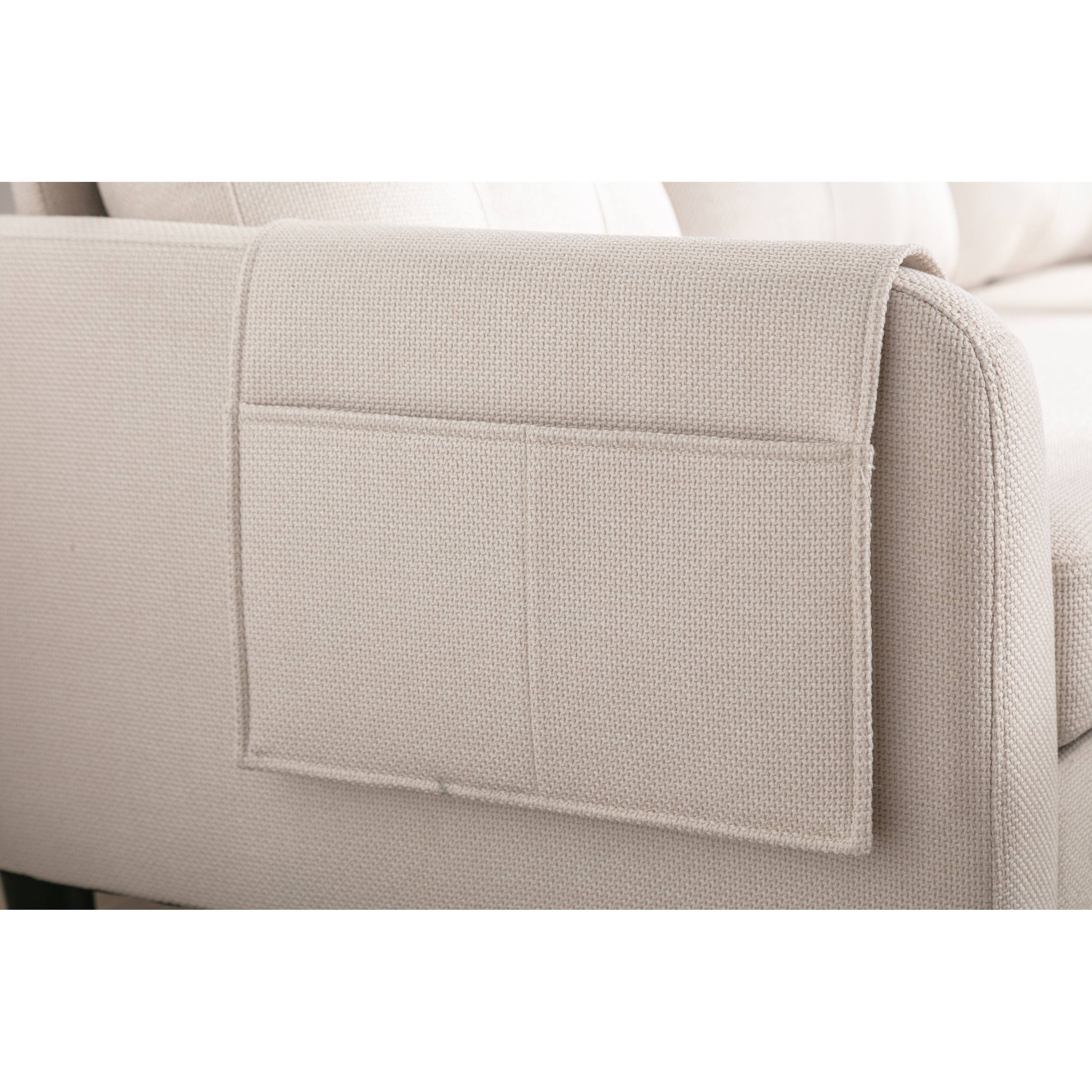 72" L Shape Sectional Sofa with Pull Out Sleeper Bed, Reversible Storage Chaise Lounge